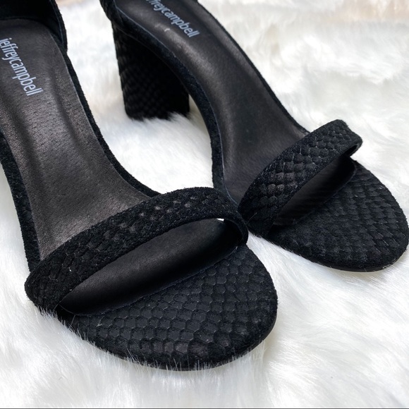 JEFFREY CAMPBELL LAURA EMBOSSED SNAKE SANDAL - Picture 9 of 11